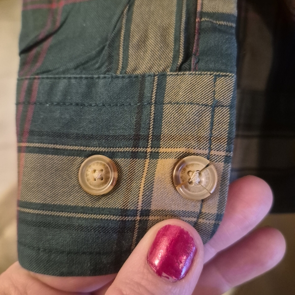 Chaps Green Plaid Men's Shirt - Picture 5 of 6